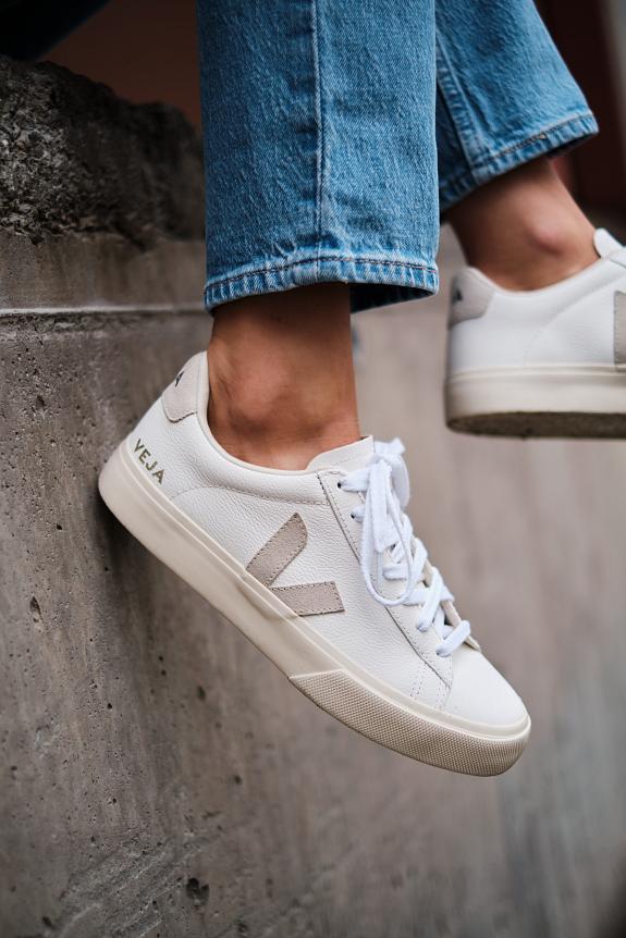 Veja sko Campo chromefree ekstra white natural suede